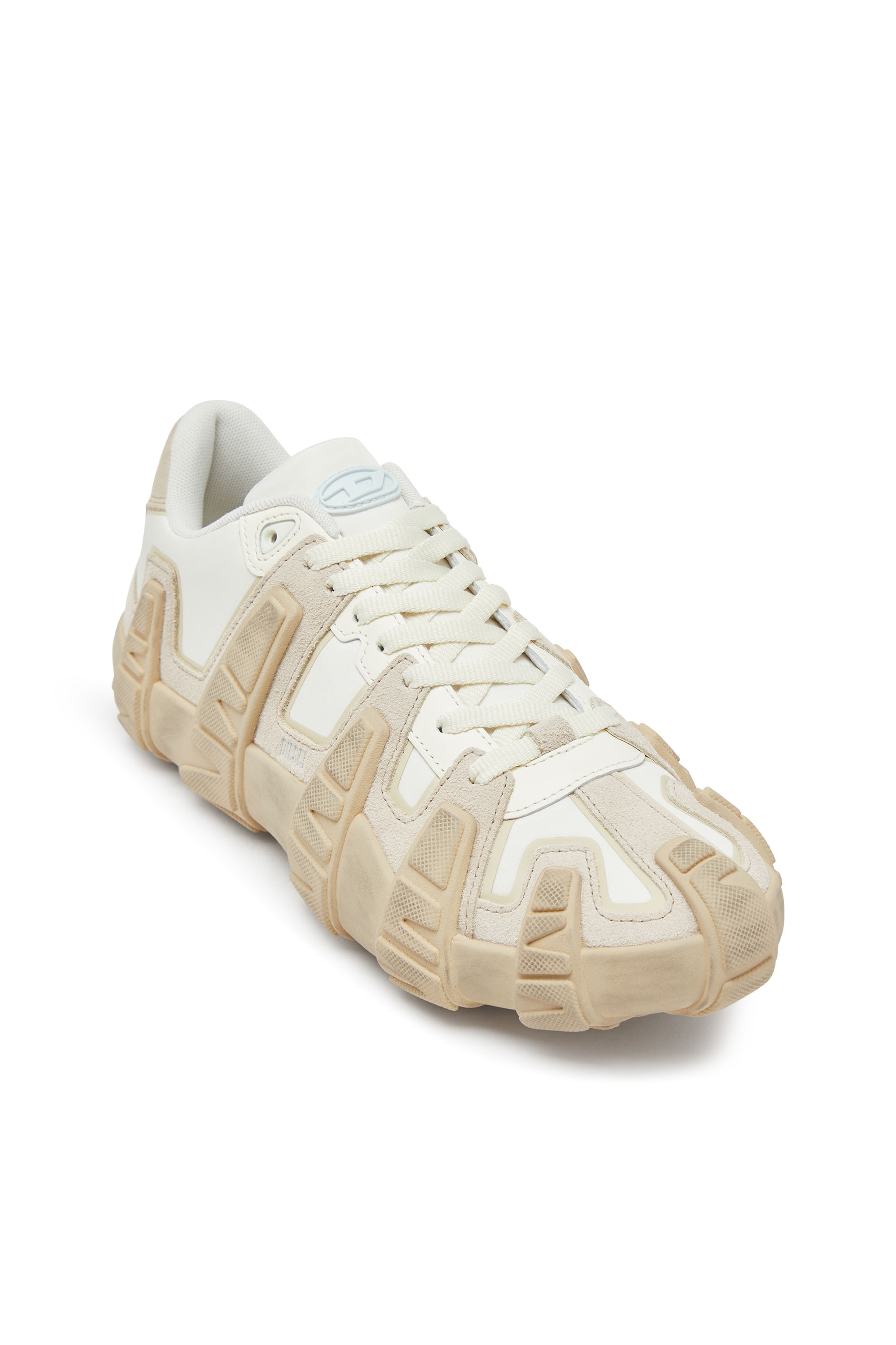 Diesel - S-D-GRIFFE LOW, Man's S-D-Griffe - Nylon sneakers in White/Beige - 6