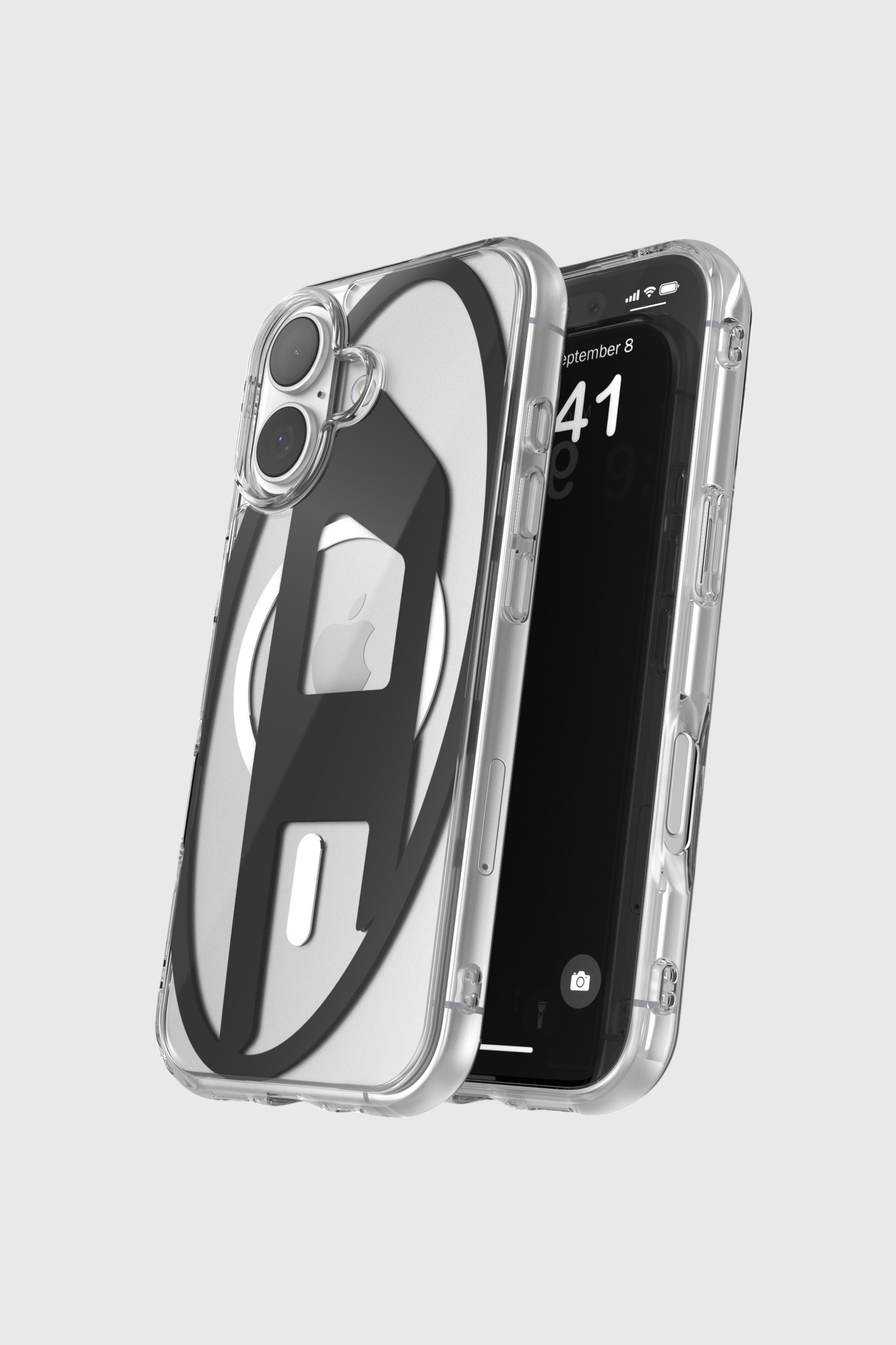 Diesel - 60415 AOP CASE, Unisex's Oval D metallic case with magsafe for iPhone 17 in Black - 4
