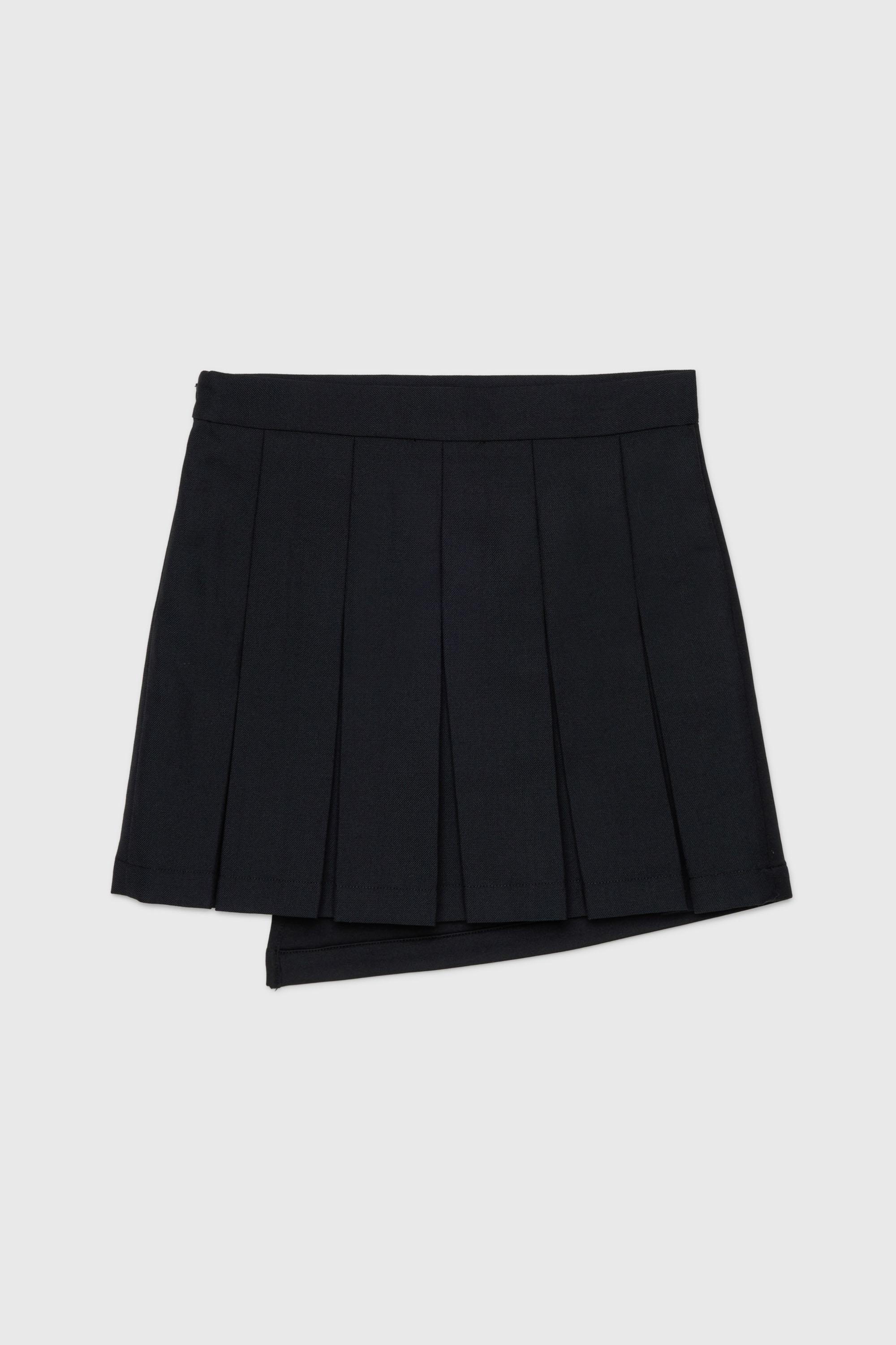 Diesel - GREBY, Woman's Wrap-effect mini skirt with pleated back in Black - 1