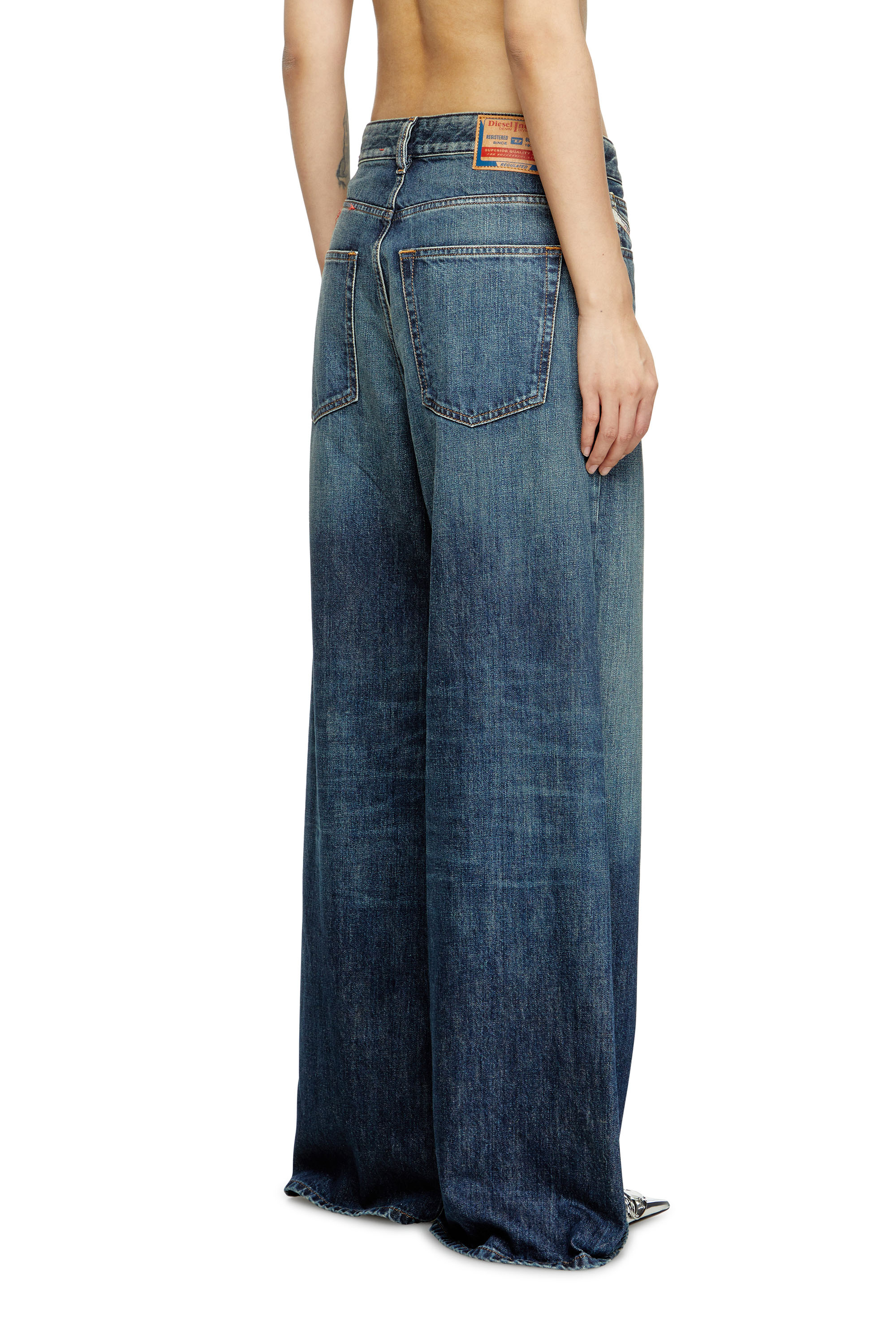 Diesel - Woman's Relaxed Jeans 1996 D-Sire 09H59, Dark Blue - 4