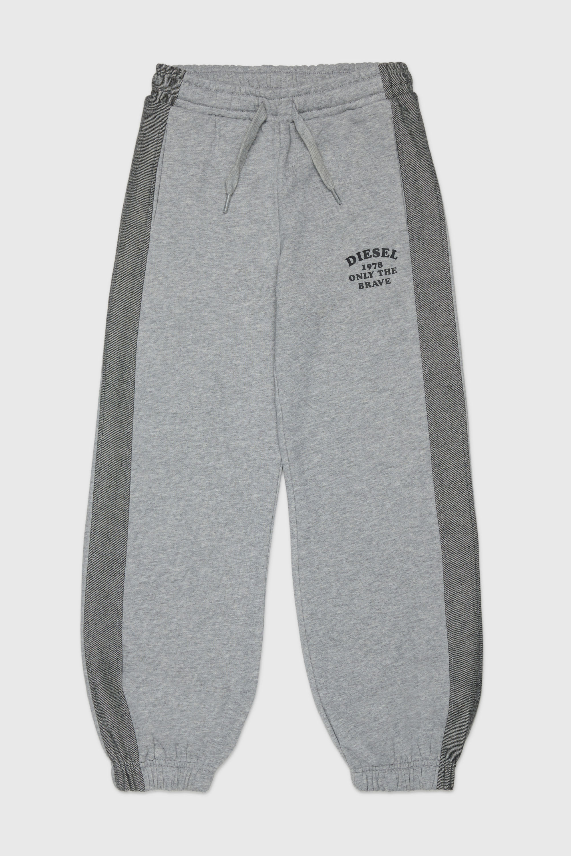 Diesel - PTEAN, Man's Sweatpants with denim side bands in Grey - 1