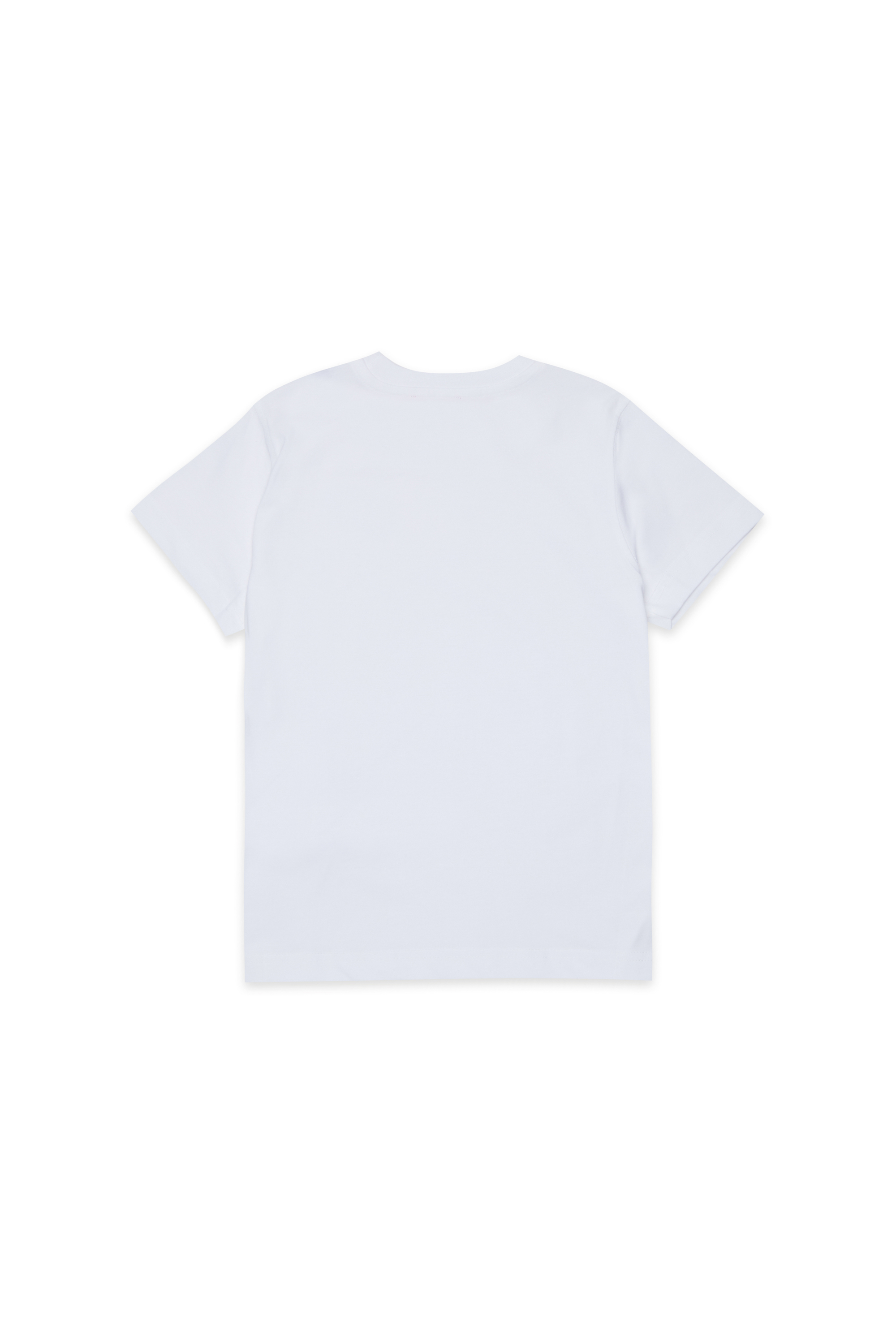 Diesel - TADJUSTMET, Man's Cotton T-shirt with metal appliqu&eacute; in White - 2