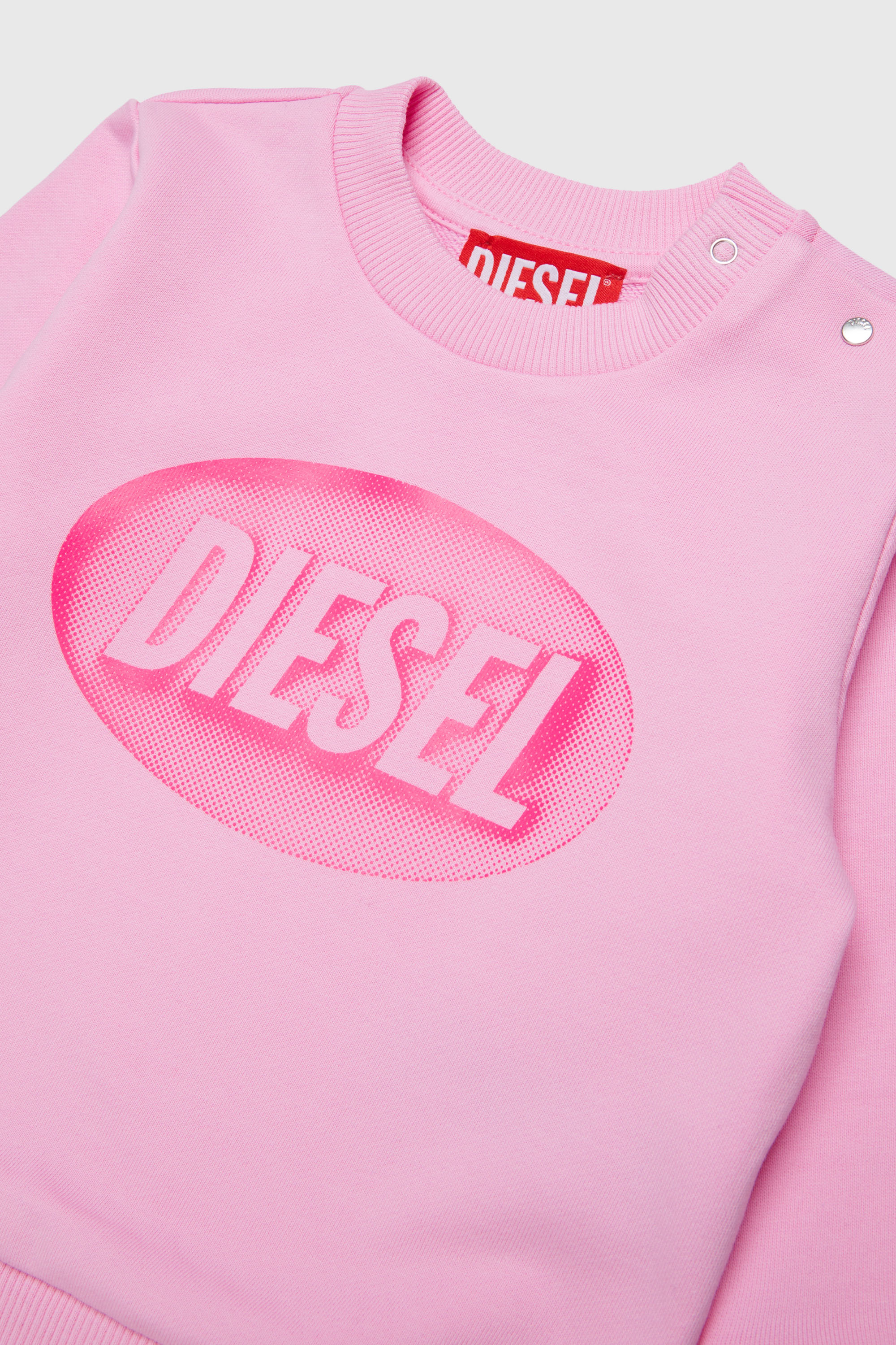 Diesel - SDSELB, Unisex's Cotton sweatshirt with logo print in Pink - 3